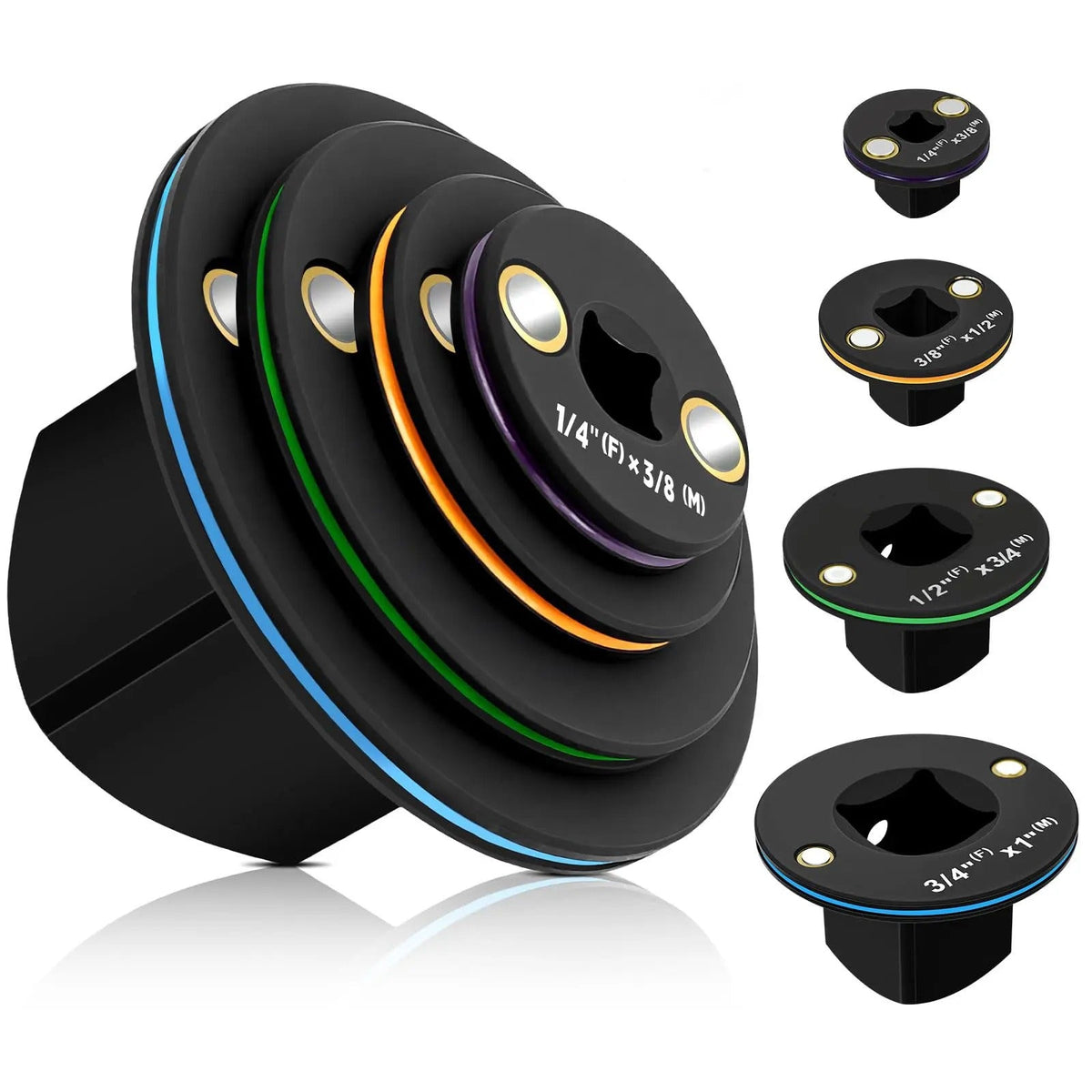 Low-Profile Socket Adapters, 4 Pieces