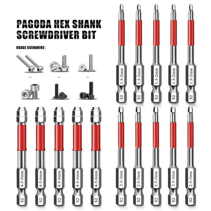 Hex Socket Screwdriver Bits, 3 or 6 Pieces