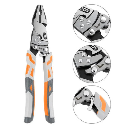 Self-Locking Ratchet Pliers, Random Red or Orange Handle