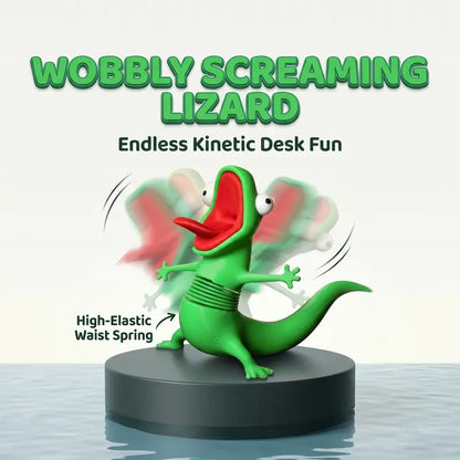 Wobbly Screaming Lizard Spring Toy, Funny Stress Relief Desk Decor, Cute Reptile Figurine, Unique Tabletop Accessory, Novelty Gift for Animal Lovers
