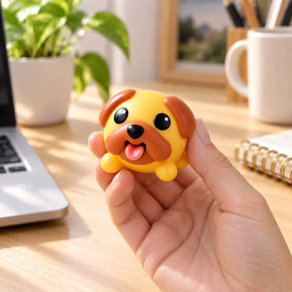 Funny Tongue Popping Pug Toy, Cute Squeeze Dog Fidget Toy, Soft Silicone Stress Relief Gadget, Novelty Desk Toy & Gift,Halloween Christmas Birthday Funny Gift