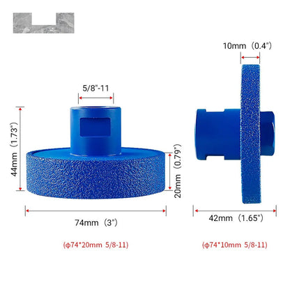Diamond Grinding Wheel for Stone, 5/8-11 Thread