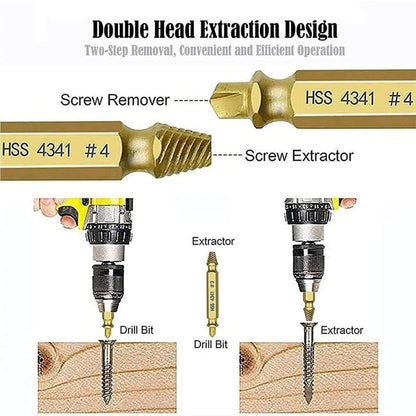 Extractores de tornillos y pernos rotos, 6 piezas