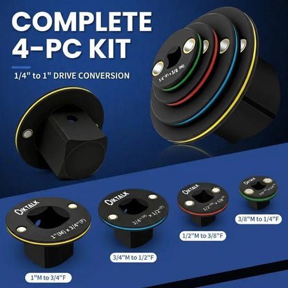 Low-Profile Socket Adapters, 4 Pieces