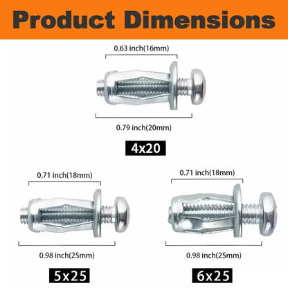 Rivet Locking Nuts, 30 or 90 Pieces