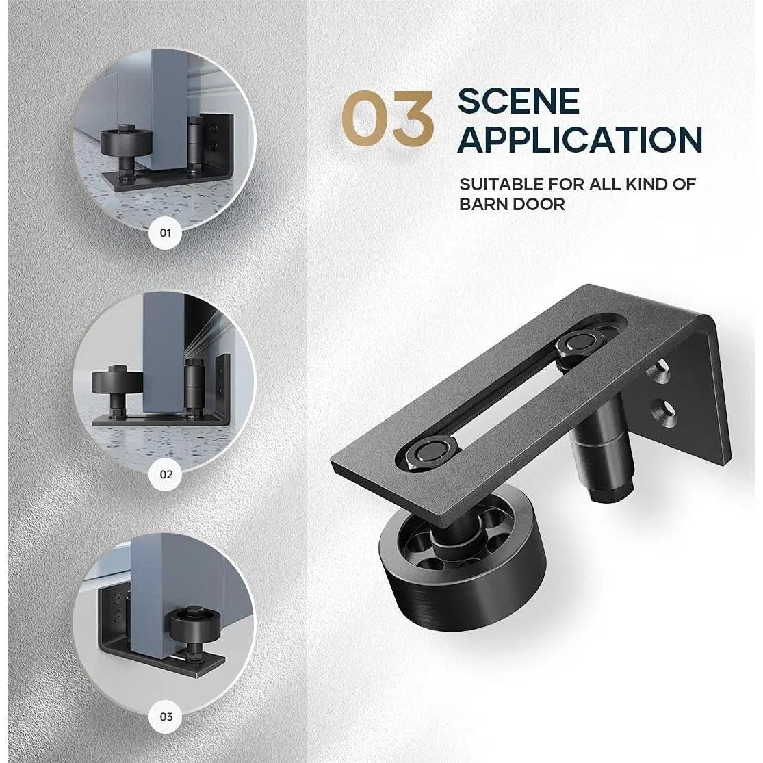 Guía de suelo ajustable para puerta corredera, 1 o 2 piezas