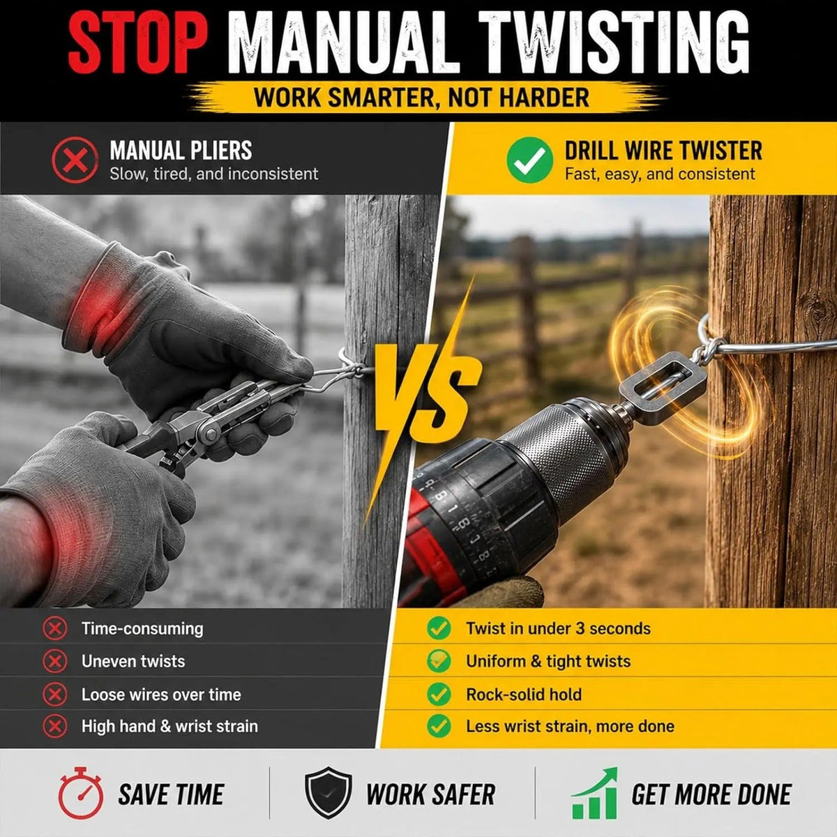 Wire Twisting Tool, No. 9 / No. 11 Options