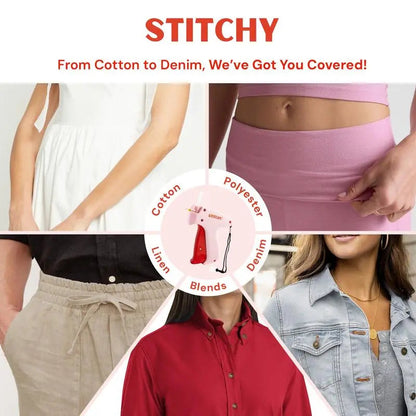 2026 Stitchy Plastic-Body Handheld Sewing Machine - Compact, 6 Needles, 1200 Micro Stitches (1000+), No Magnets/Battery, Multifunctional Home Sewing Tool with Handle, Portable All-in-1 DIY Device for Quick Repairs