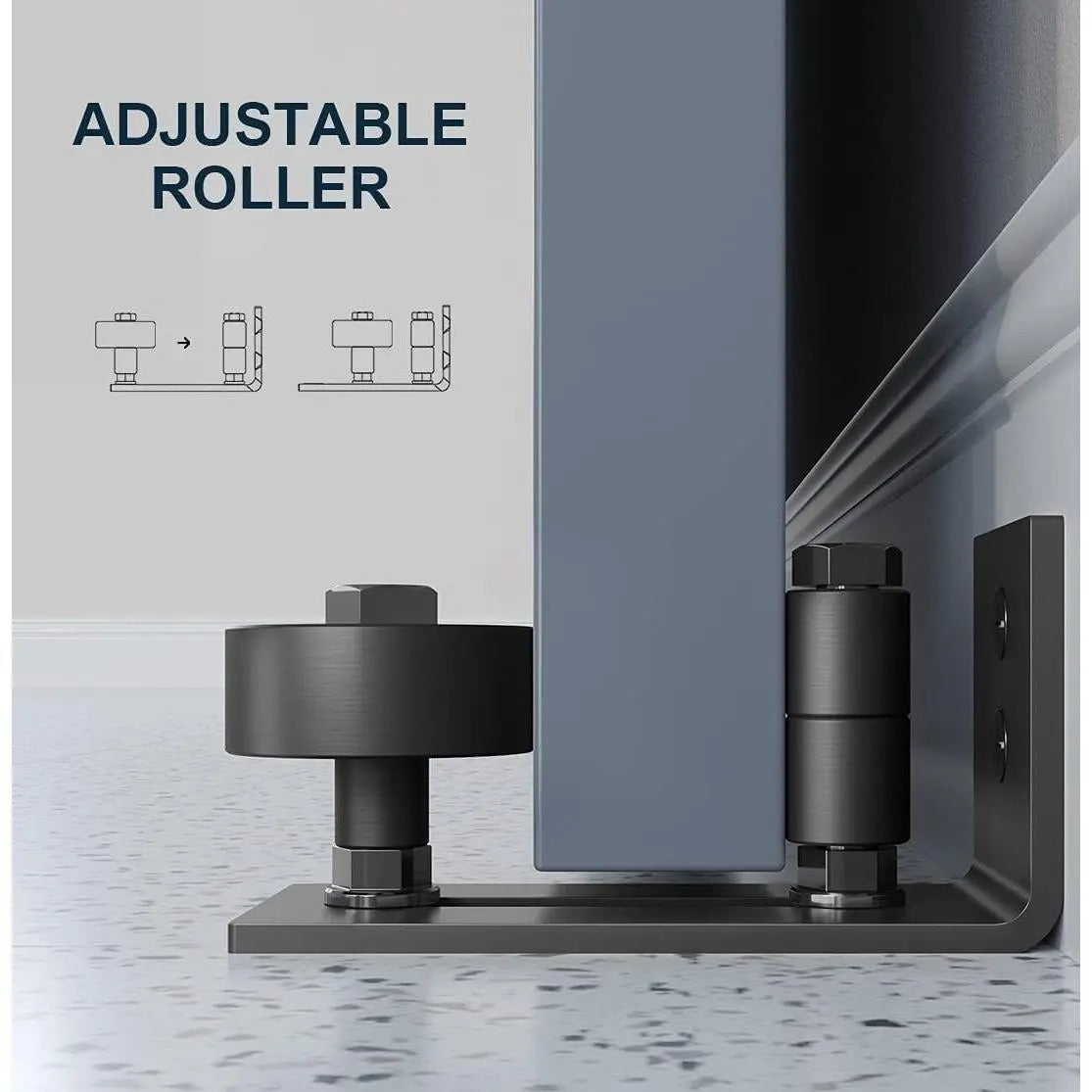Guía de suelo ajustable para puerta corredera, 1 o 2 piezas