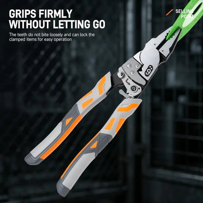 Self-Locking Ratchet Pliers, Random Red or Orange Handle