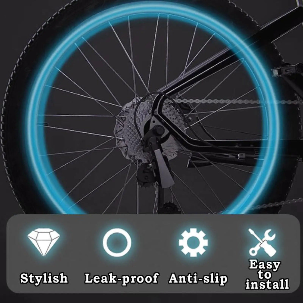 Glow-in-the-Dark Tyre Valve Caps, 8 or 16 Pieces