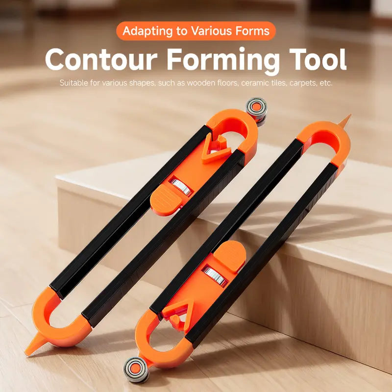 Precision Contour Gauge with Lock Feature - Professional Hand Measuring Tool for Flooring, Woodworking, Pipe Fitting, Portable Adjustable Profile Gauge for DIY Enthusiasts, Tools & Hardware,toolupgrade