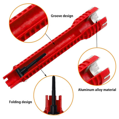 Kit de llave de carraca para grifo, opciones 5 en 1 u 8 en 1