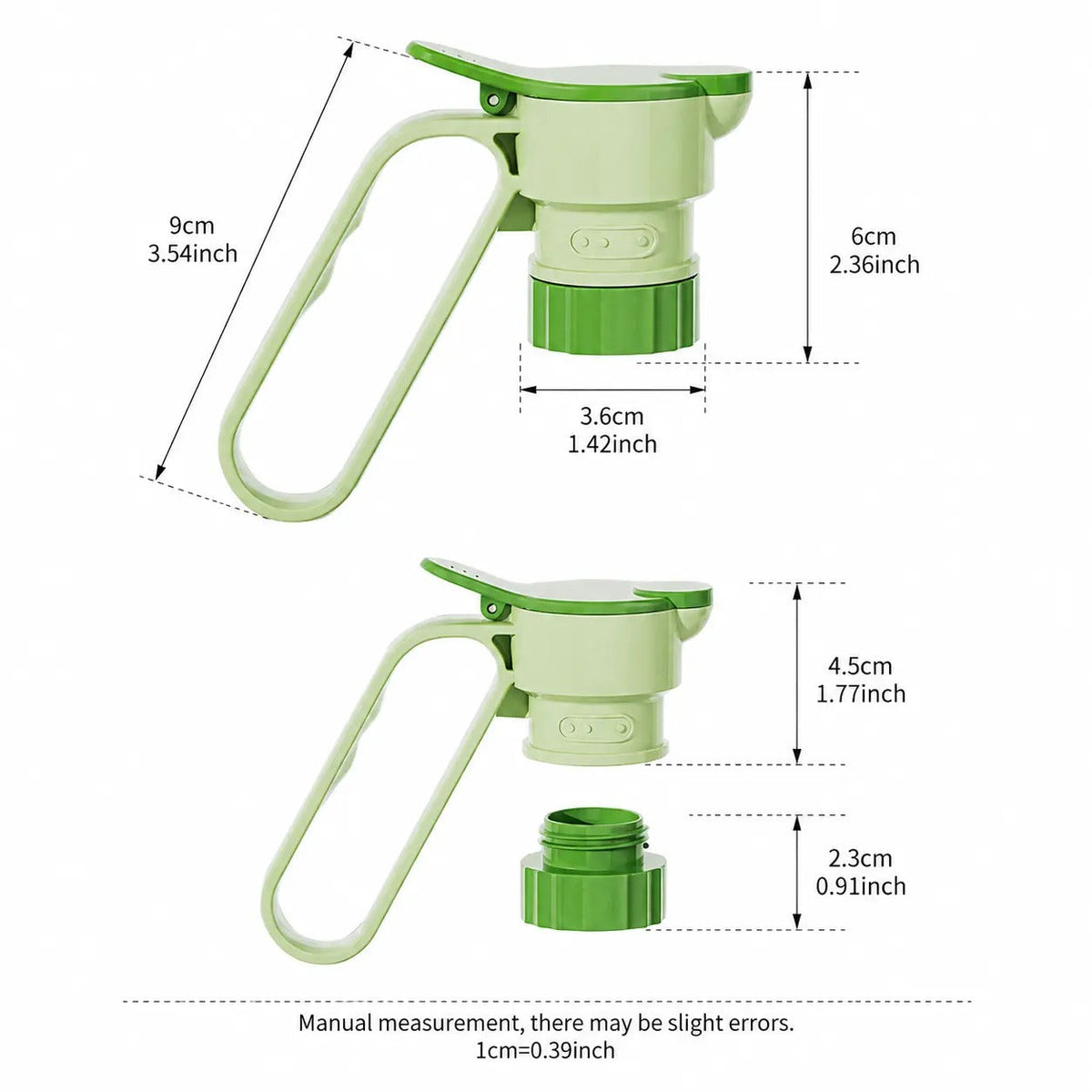 Tapones vertedores para botellas con asa, paquete de 2