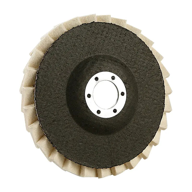 5-Inch Wool Polishing Wheels (1PCS/3PCS 3-Wheel Set Option) for Angle Grinders - Fiberglass Back, Balanced Smooth, Durable Efficient, Heat-Dissipating - Final Step for High Gloss Mirror Finish on Metal/Glass,toolupgrade