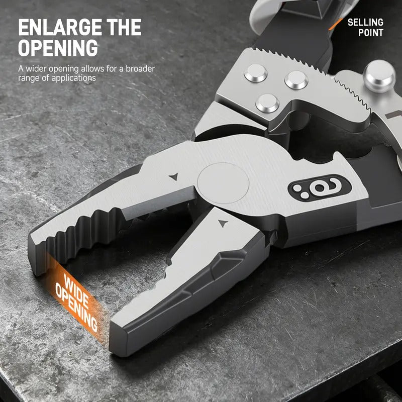 Self-Locking Ratchet Pliers, Random Red or Orange Handle
