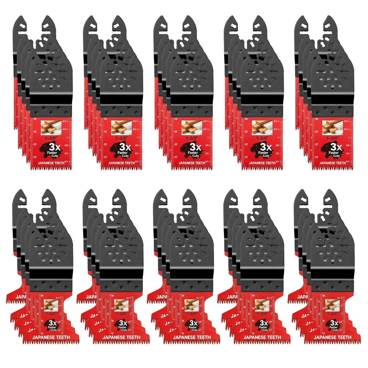 10/20/30/50 Pcs Multitool Professional Japanese Teeth Fast Cutting Oscillating Blade, Compatible with Major Tools, Durable Design, Heavy Duty