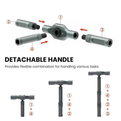 Ratchet Magetic Screwdriver Set, S2 Steel Precision Screwdriver Set - Removable Self Assembly Screwdriver Kit for Furniture Assembly and Repair - Gift for DIYer toolupgrade
