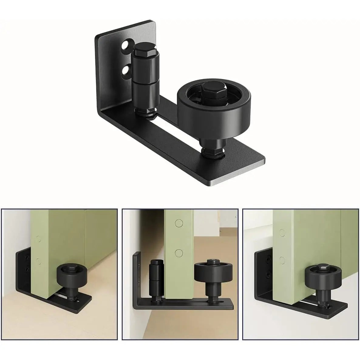 Guía de suelo ajustable para puerta corredera, 1 o 2 piezas