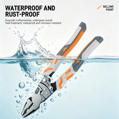 Self-Locking Ratchet Pliers, Random Red or Orange Handle
