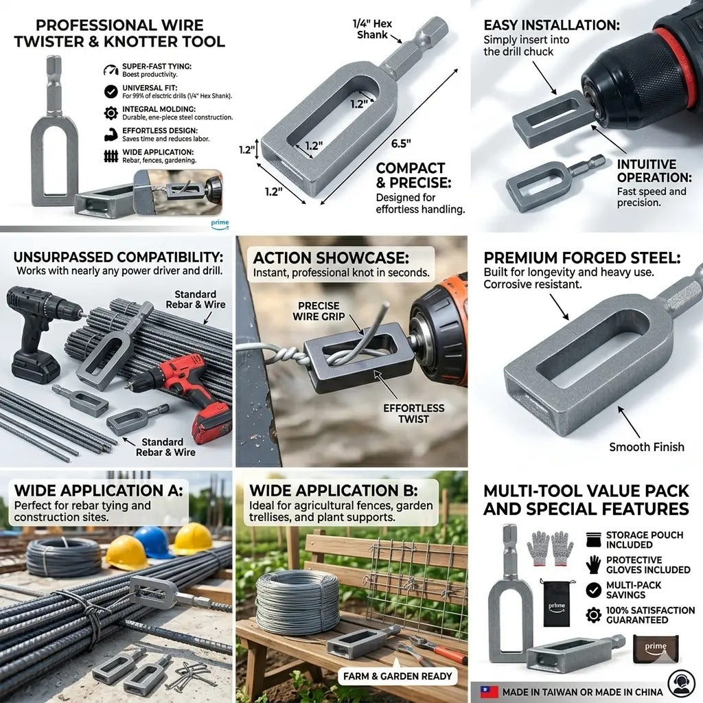 Wire Twisting Tool, No. 9 / No. 11 Options