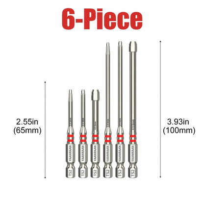 Hex Socket Screwdriver Bits, 3 or 6 Pieces
