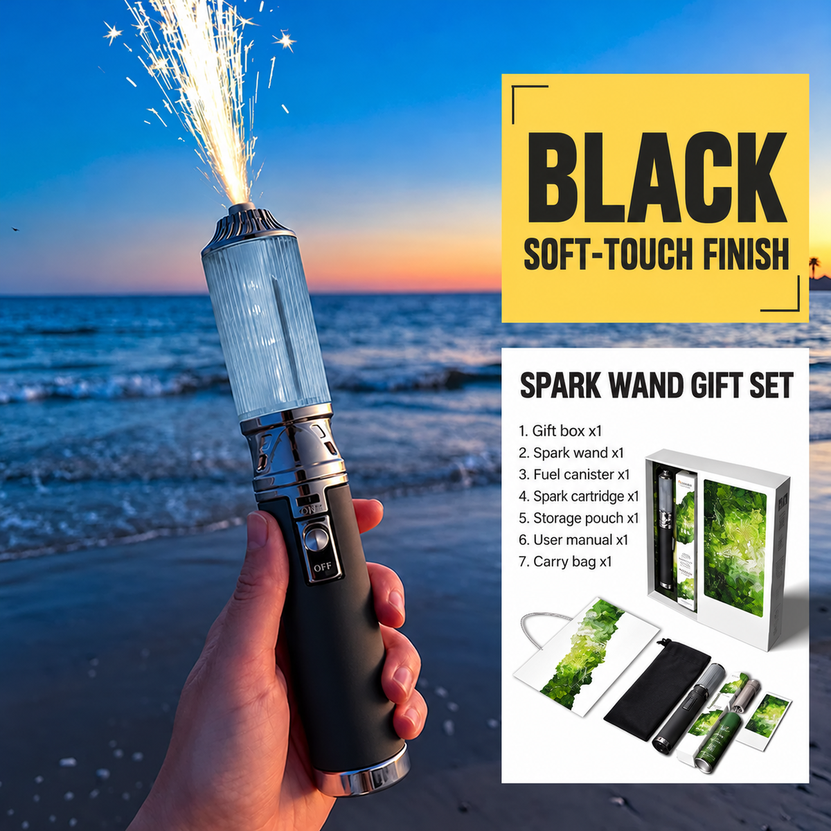 2-in-1 Reusable Spark Wand & Outdoor Torch with Replaceable Cartridge – Party & Celebration Gift