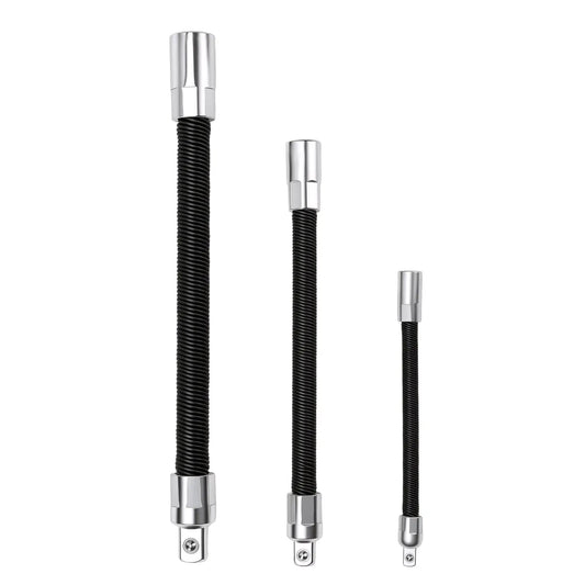 Juego de Barras de Extensión de Vaso Flexible de 3 Piezas de 1/2" 3/8" 1/4" con Eje de 10" 8" 6" - Bolas de Retención con Resorte para Evitar Deslizamientos, fathersdaygift fathersdaygift