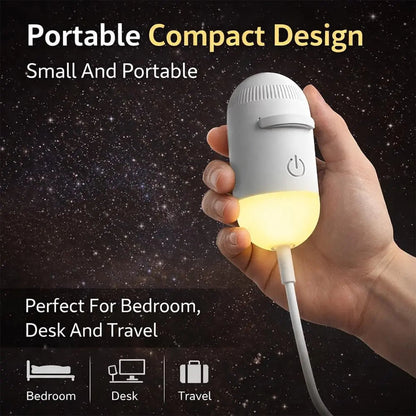 Galaxy Projector 2-in-1 Starry Sky Projector & Night Light USB Galaxy Projector Night Light for Bedroom Hallway Ceiling Decor (1 Light+3 Pcs)
