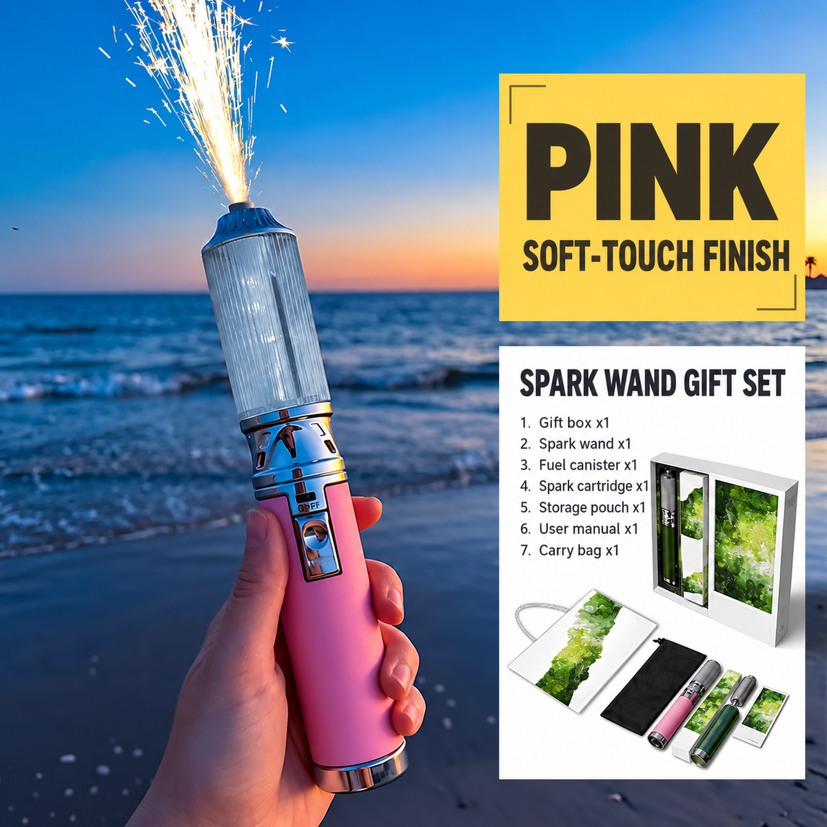 2-in-1 Reusable Spark Wand & Outdoor Torch with Replaceable Cartridge – Party & Celebration Gift