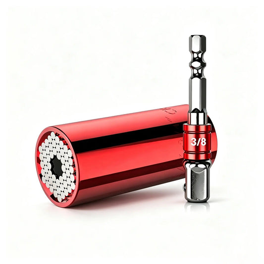 Dado autoajustable con adaptador para taladro, 7–19 mm