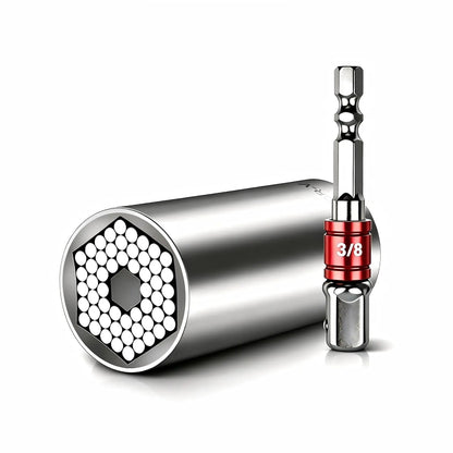 Dado autoajustable con adaptador para taladro, 7–19 mm